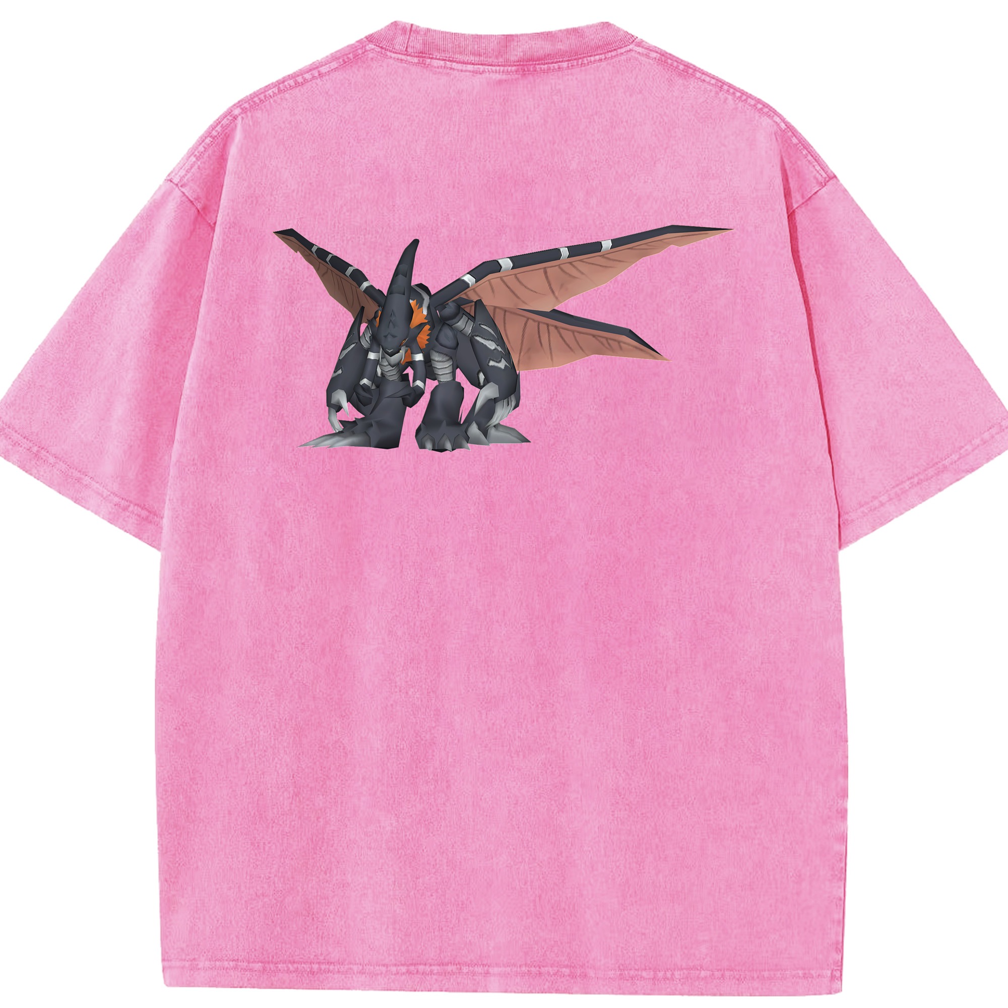 （画像用） Digimon デジタルモンスター/デジモン 綿100% ヴィンテージ風 半袖Tシャツ（背面プリント）